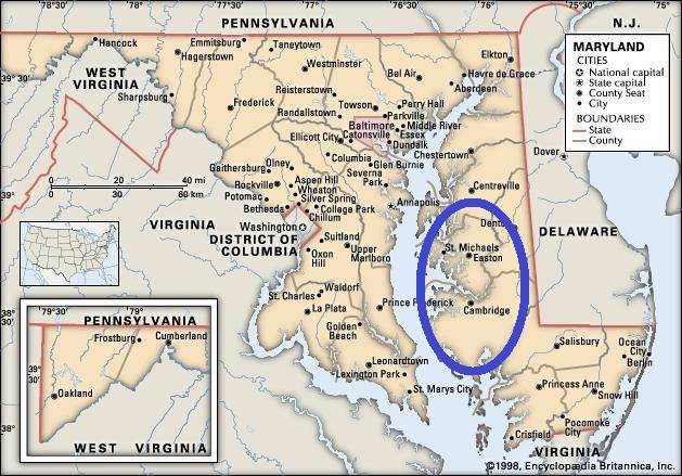 Maryland Map Britannica.com - Copy