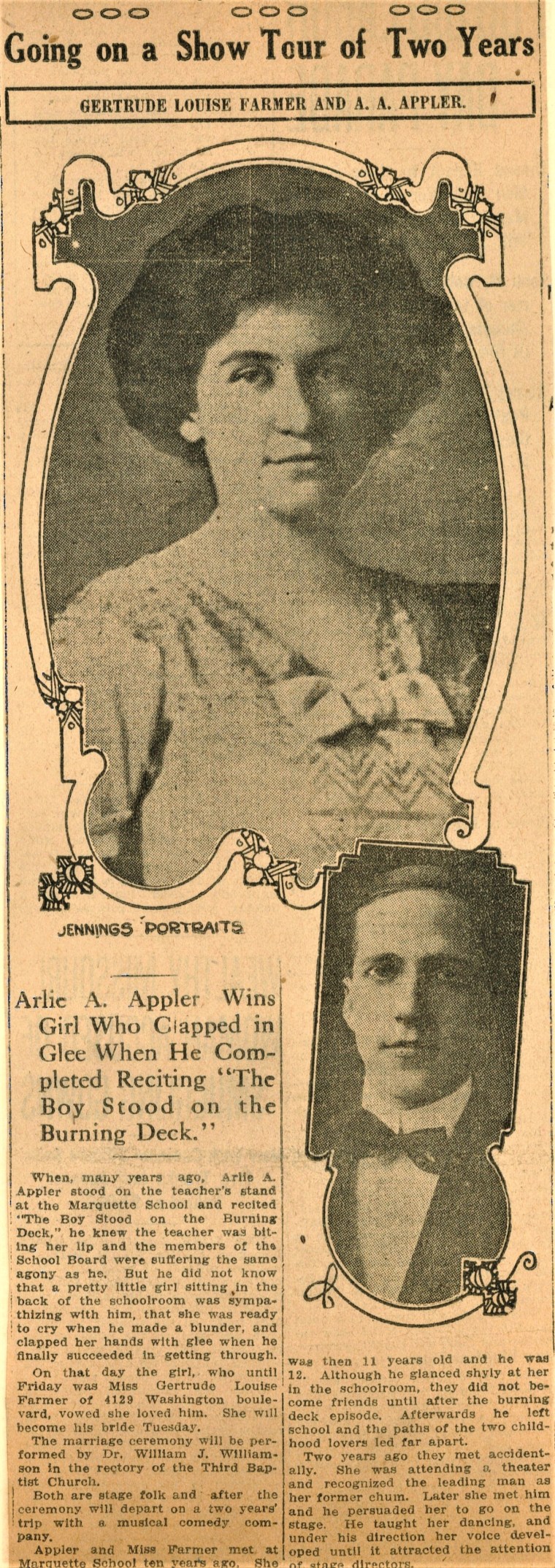 Uncle Arlie and Gertrude -Vaudeville, c.1912