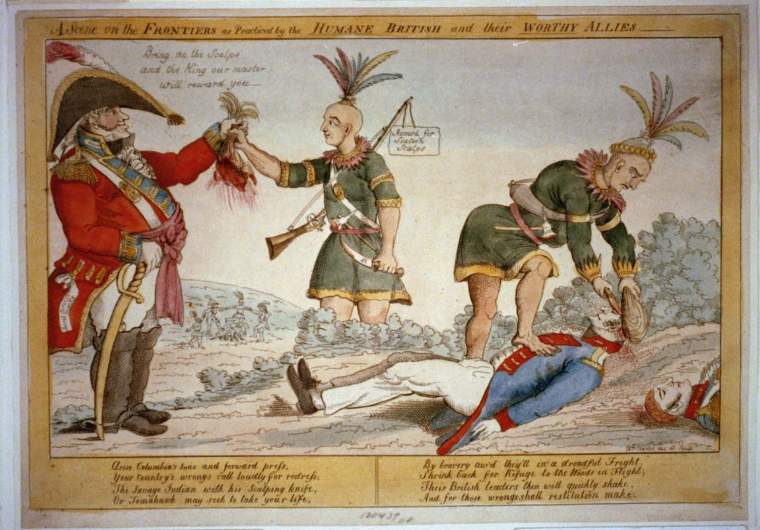 _A Scene on the Frontier, Humane British and Worthy Allies_