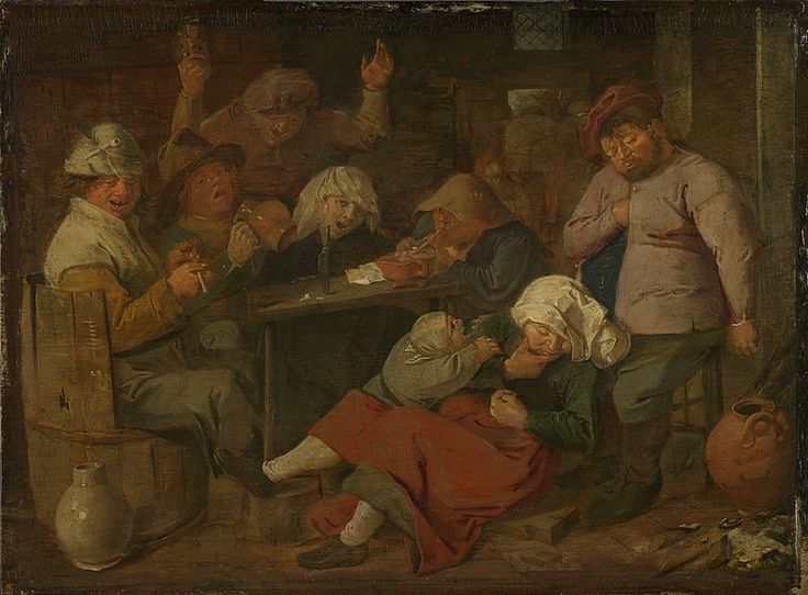 Adriaen Brouwer, Inn with Drunken Peasants, 1620s