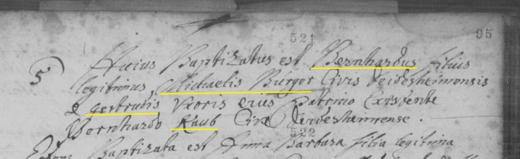Baptism - Bernardhus Burger 1699 - Excerpt