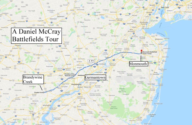 McCray Revolutionary Battlefield Sites Map