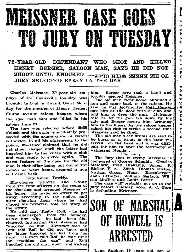 Meissner Case Goes to Jury on Tuesday Journal News Sept 22 1913 copy