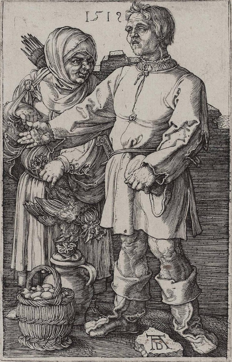 Peasants at the Market - Albrecht Dürer from Nurenburg_-_Marktbauern 1512
