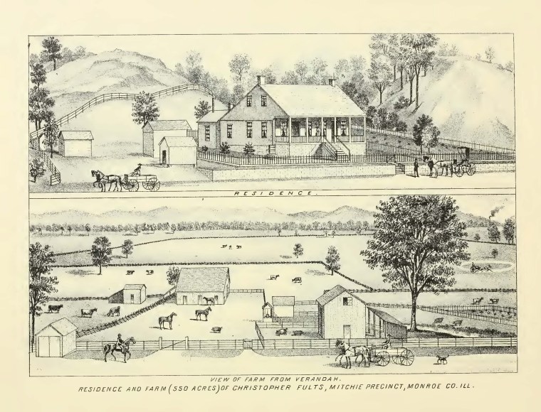 Scene in Mitchie area of Monroe County, Combined history of Randolph Monroe and Perry Counties (1894)