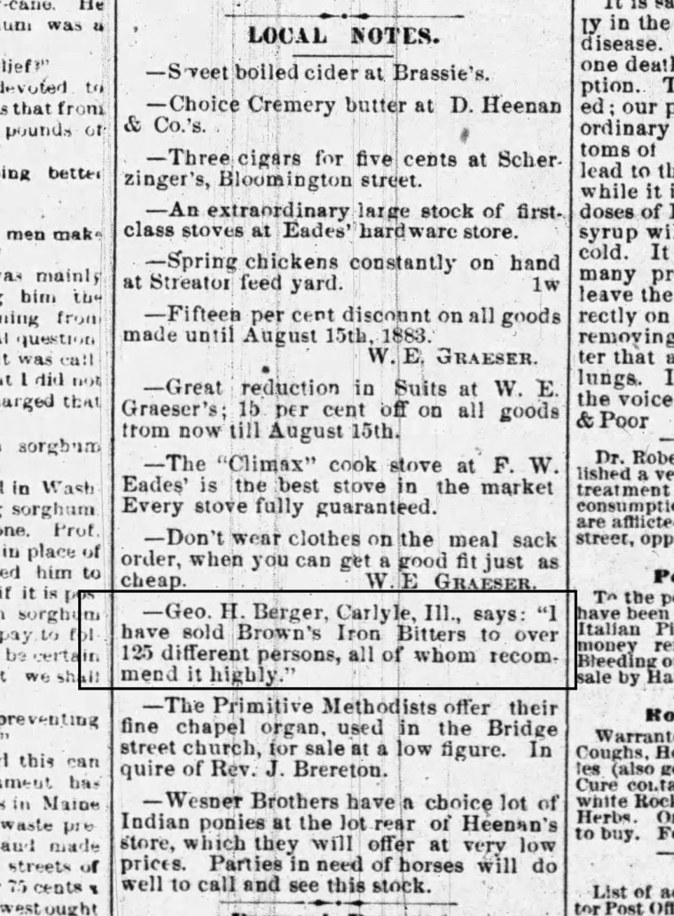 The Free Press (Streater, Illinois)_Wed.Aug.8.1883_iron bitters