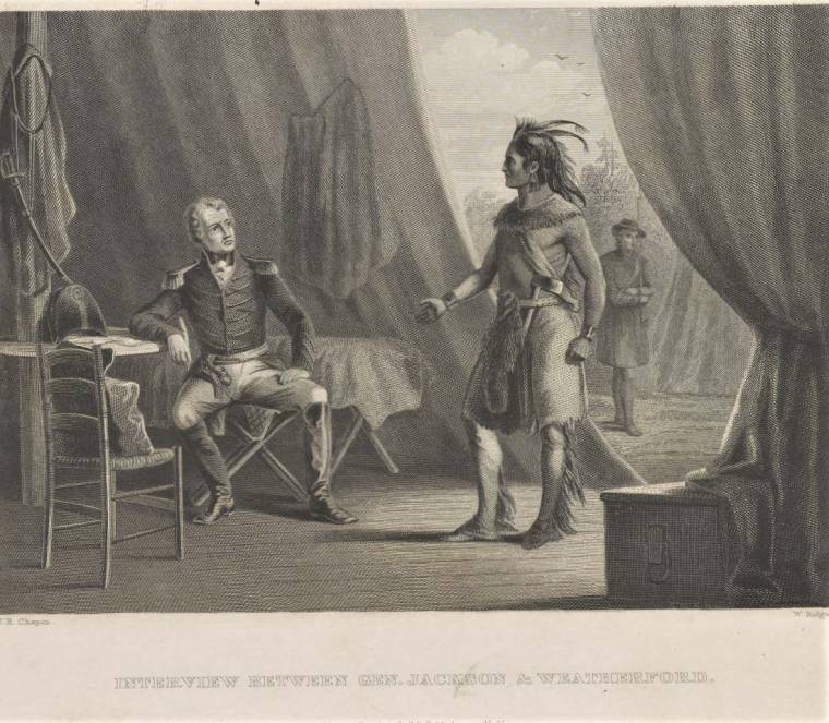_Weatherford Surrendering to Jackson at Battle of Horseshoe Bend_