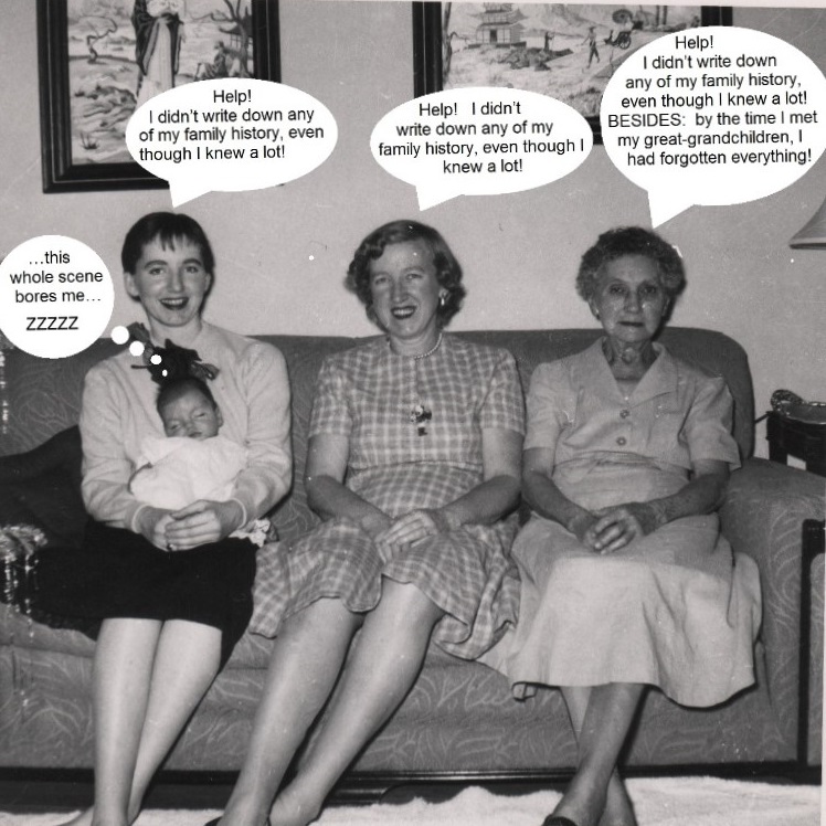 Xmas 1955 at 29 Topping Lane - Sally and Kimberly, Dorothy and Annie McCarthy